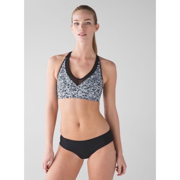 Lululemon Race With Me Top Mini Ripple White Seal Grey Size 4